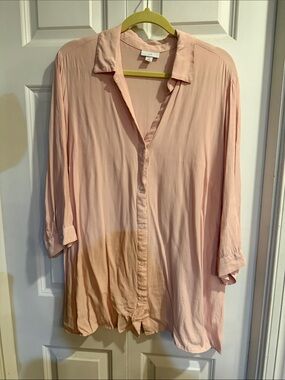 J. Jill Soft Blush Button-Front Blouse